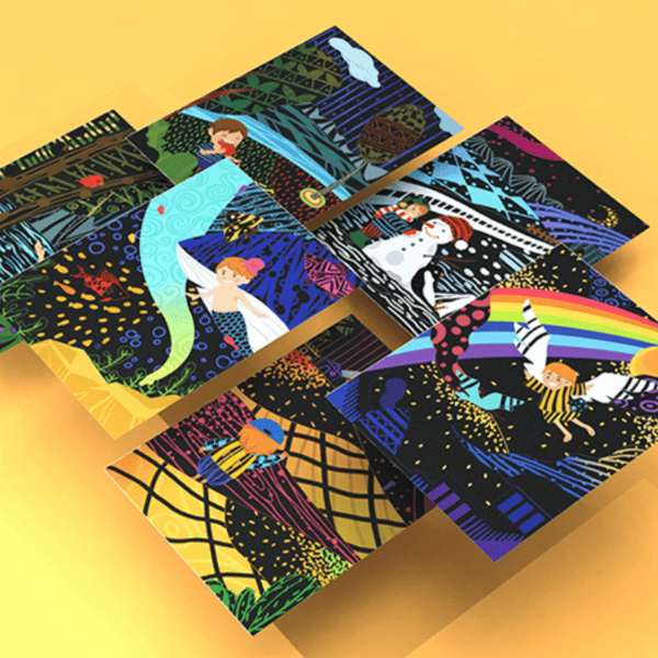 Flower Monaco Scratch Art Set For Kids Creative Diy Kit Children Kids Craft Kits