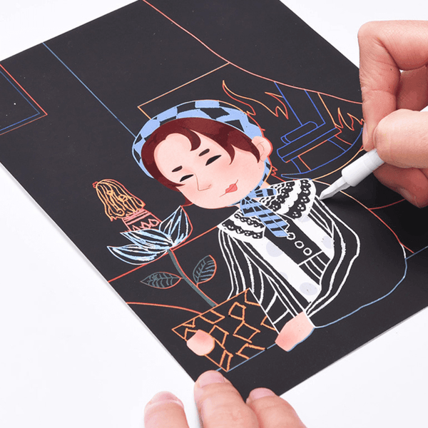 Flower Monaco Scratch Art Set For Kids Creative Diy Kit Children Kids Craft Kits