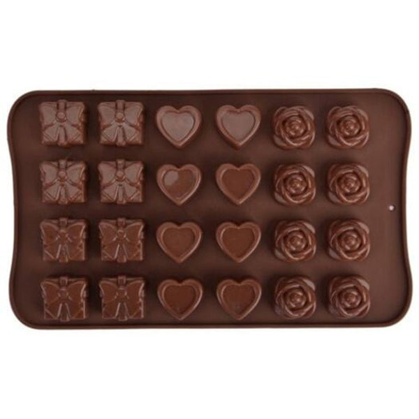 Flower Shaped Soft Silicone Mould For Ice Jelly Chocolate Coffee Sugarcraft & Chocolate Moulds