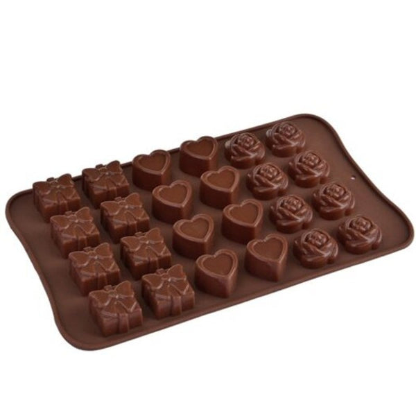 Flower Shaped Soft Silicone Mould For Ice Jelly Chocolate Coffee Sugarcraft & Chocolate Moulds