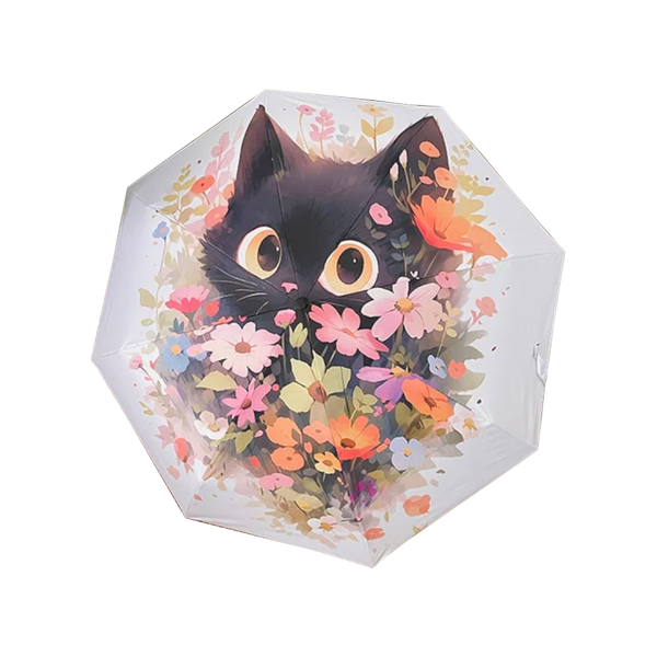 Flower Cat Umbrella Full Automatic Smart Sun For Women Strong Paraguas Mujer Umbrellas