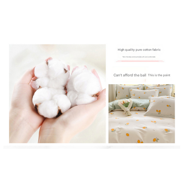 Flowers Pinstripe 100% Cotton Pillowcase Set (Pack Of 2) Breathable Size 48X74cm Pure Covers Pillow Cases