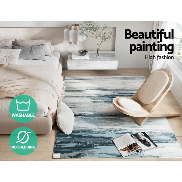 Artiss Poca Floor Rug Area 160 X 230 Cm Carpet Mordern Short Pile Washable Standing Desks