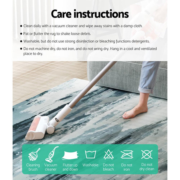 Artiss Poca Floor Rug Area 160 X 230 Cm Carpet Mordern Short Pile Washable Standing Desks