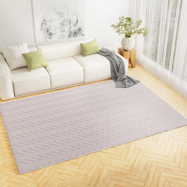 Artiss Floor 200X290cm Washable Area Mat Large Carpet Microfiber Ripple Rugs