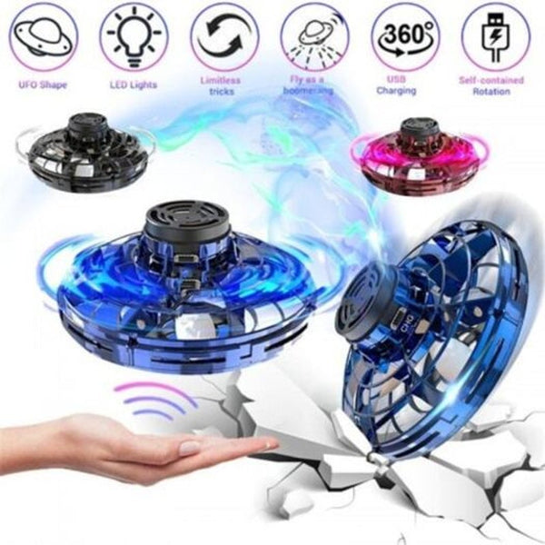 Flynova Mini Drone Ufo Fingertip Upgrade Flight Induction Aircraft Toy With Shining Led Lights Blue Other Rc Model Vehicles & Kits