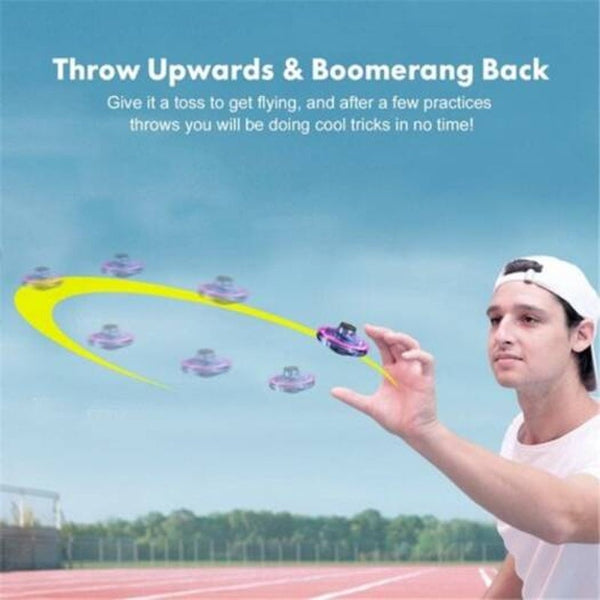 Flynova Mini Drone Ufo Fingertip Upgrade Flight Induction Aircraft Toy With Shining Led Lights Blue Other Rc Model Vehicles & Kits