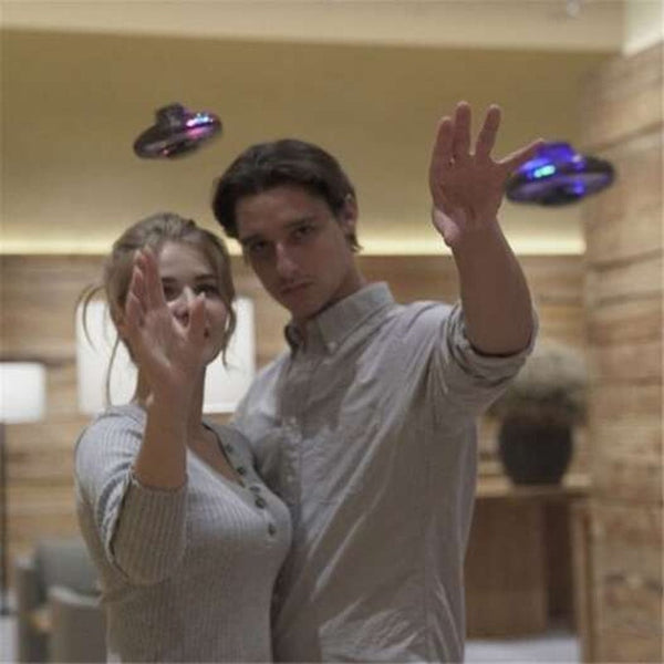 Flynova Mini Drone Ufo Fingertip Upgrade Flight Induction Aircraft Toy With Shining Led Lights Blue Other Rc Model Vehicles & Kits