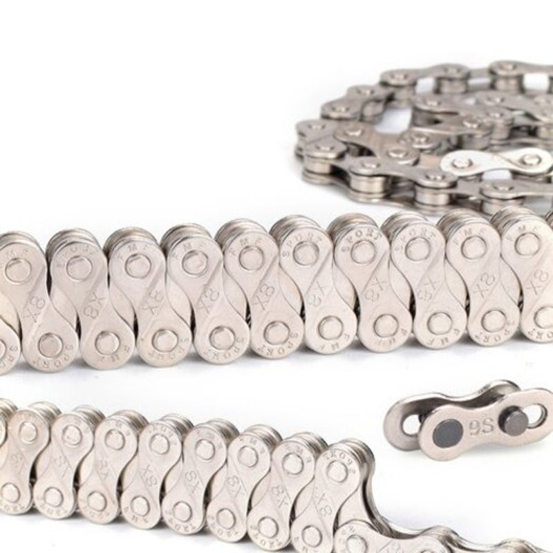 Road Bicycle Mountain Bike Chain Silver X8 Chains
