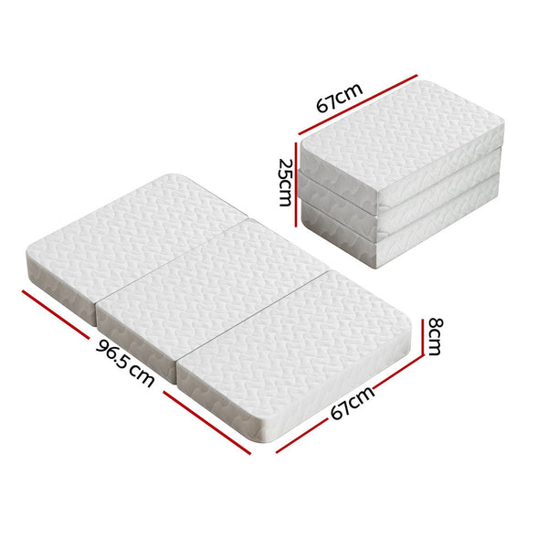 Giselle Foldable Mattress Portacot Foam Mattresses Travel Cot Little One Bamboo Cover Cot & Crib Mattresses