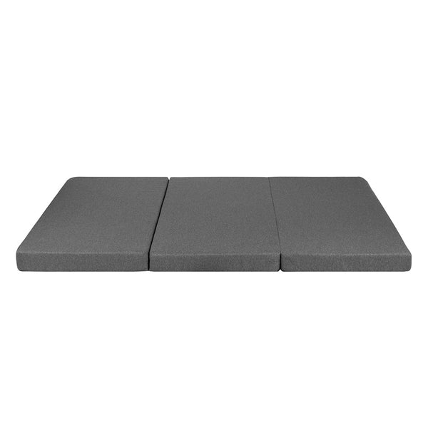 Giselle Bedding Double Size Folding Foam Mattress Portable Dark Grey