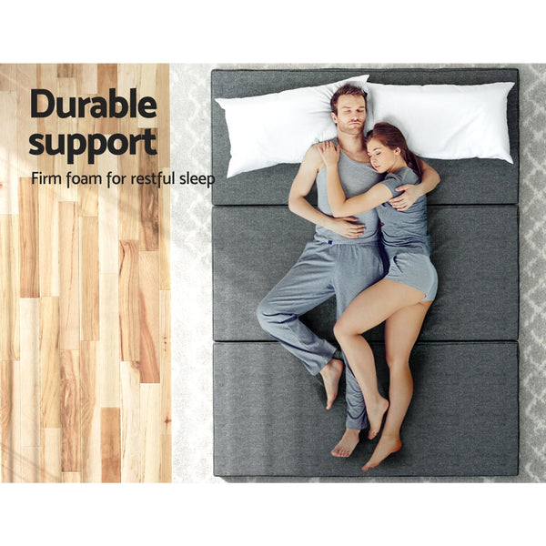 Giselle Foldable Mattress Folding Foam Queen Grey Sleeping Mats