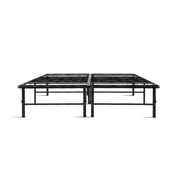 Artiss Folding Queen Metal Bed Frame Black Queen Bed Frames