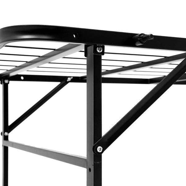 Artiss Folding Queen Metal Bed Frame Black Queen Bed Frames