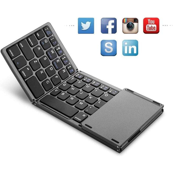 Tablet Keyboards Foldable Bluetooth Jelly Comb Rechargeable Portable Bt Wireless Mini With Touchpad For Pc Samsung Or Other Mobile Phones