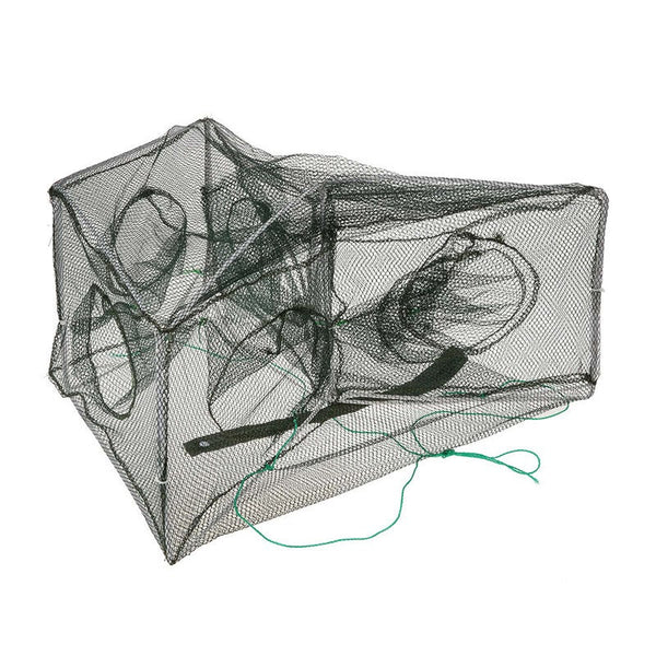 Foldable Fishing Net Hexagon 6 Hole Shrimp Cage Trap Minnow Crab Baits Mesh