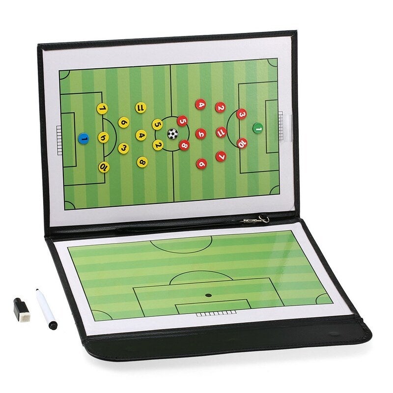 Foldable Football Soccer Magnetic Tactic Board Strategy Marker 2 In 1 Pen Training Aids
