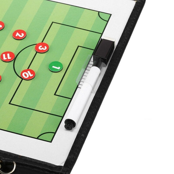 Foldable Football Soccer Magnetic Tactic Board Strategy Marker 2-In-1 Pen