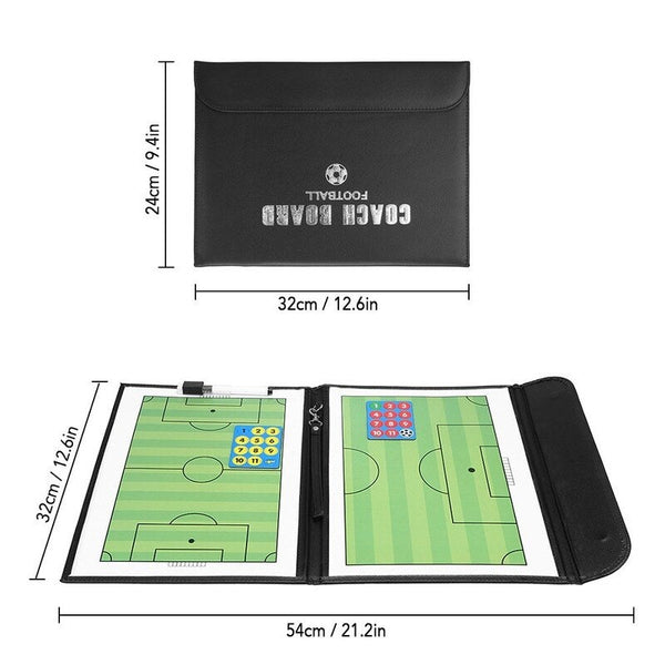 Foldable Football Soccer Magnetic Tactic Board Strategy Marker 2 In 1 Pen Training Aids
