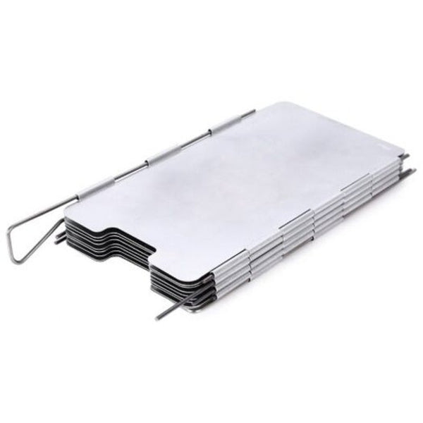 Foldable Gas Stove Weather Board With 9 Plates Silver