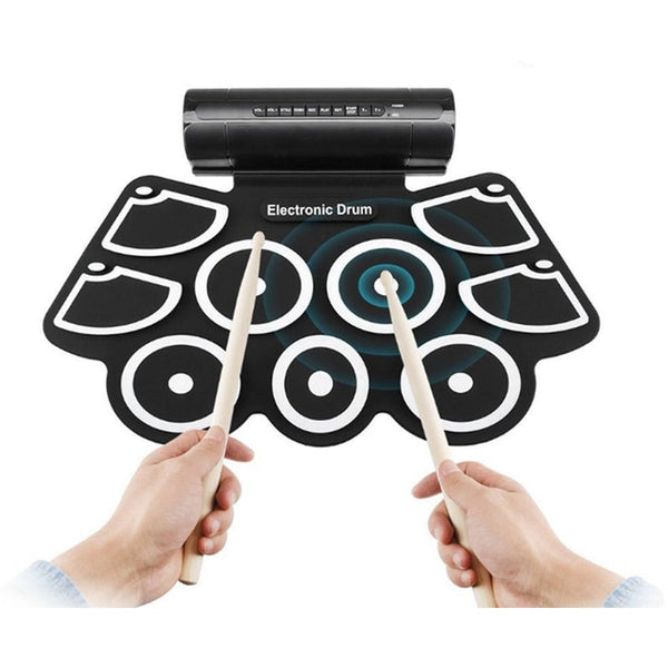 Foldable Percussion Instrument Thick Silicone Hand Rolled Drum Set Jazz Usb Electronic Electronic Drum Kits