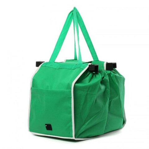 Foldable Shopping Cart Bag For Daily Use Deep Green