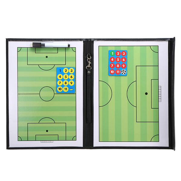 Foldable Football Soccer Magnetic Tactic Board Strategy Marker 2 In 1 Pen Training Aids