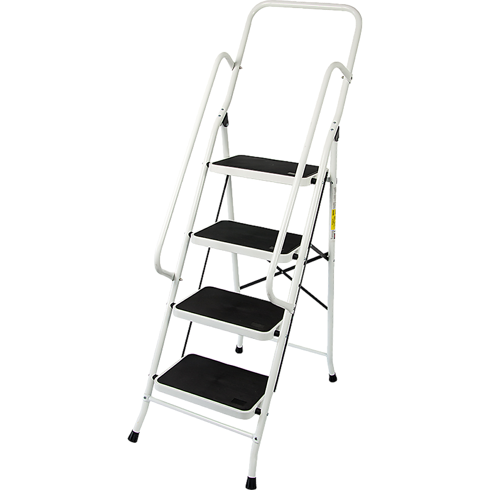 Randy & Travis Machinery Foldable Non Slip 4 Step Steel Ladder Ladders
