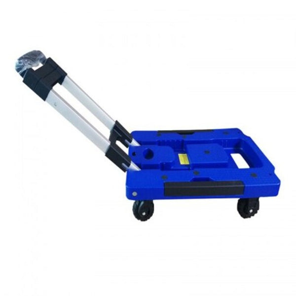 Aluminum Alloy Pull Rod Folding Flatbed Trolley Shopping Cart With Wheels Trolleys