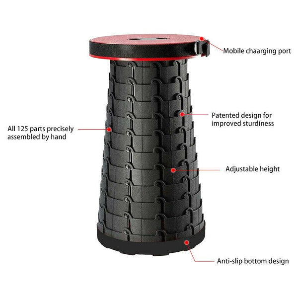 Folding Stool Seat Portable Retractable Telescopic Camping Fishing Travel Chairs Chairs & Seats