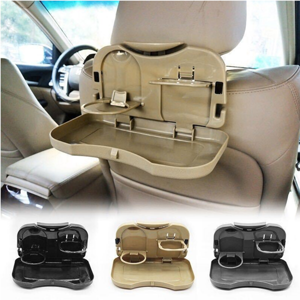 Back Seat Dining Table Food Drink Cup Holder Multifunctional Pallet Pad Tray Cup Holders