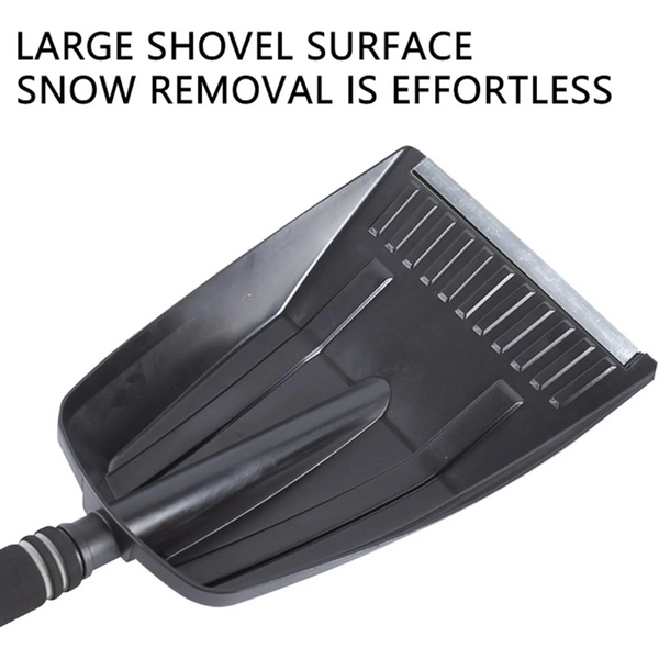 Folding Snow Shovel Large Capacity | Lightweight & Portable Wide Clearing Range With Ergonomic D Shaped Handle And Aluminum Blade For Outdoor Car Gard