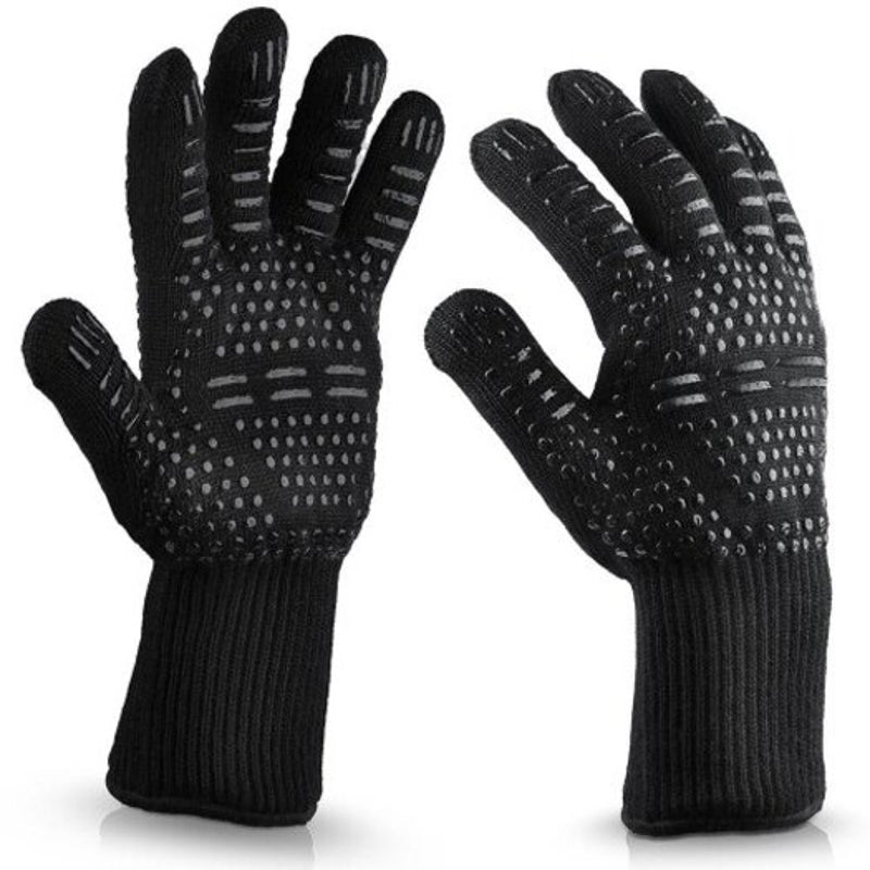 Food Grade Heat Resistant Silicone Kitchen Barbecue Oven Mitt Baking Glove Black Oven Mitts & Potholders