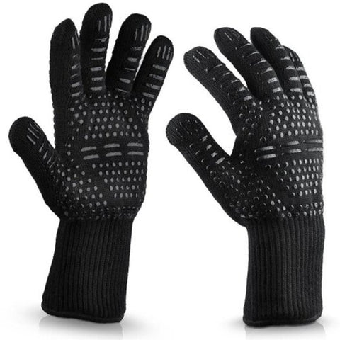 Food Grade Heat Resistant Silicone Kitchen Barbecue Oven Mitt Baking Glove Black Oven Mitts & Potholders