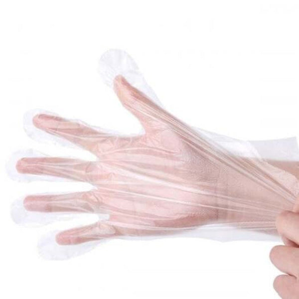 Food Grade Strong Flexibility 100Pcs / Pack Transparent Disposable Gloves