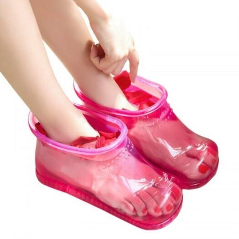 Foot Bath Massage Boots Soak Theorapy Massager Healthy Care Hot Compress Relaxation Slipper Pink Massagers