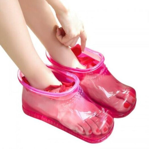 Foot Bath Massage Boots Soak Theorapy Massager Healthy Care Hot Compress Relaxation Slipper Pink Massagers
