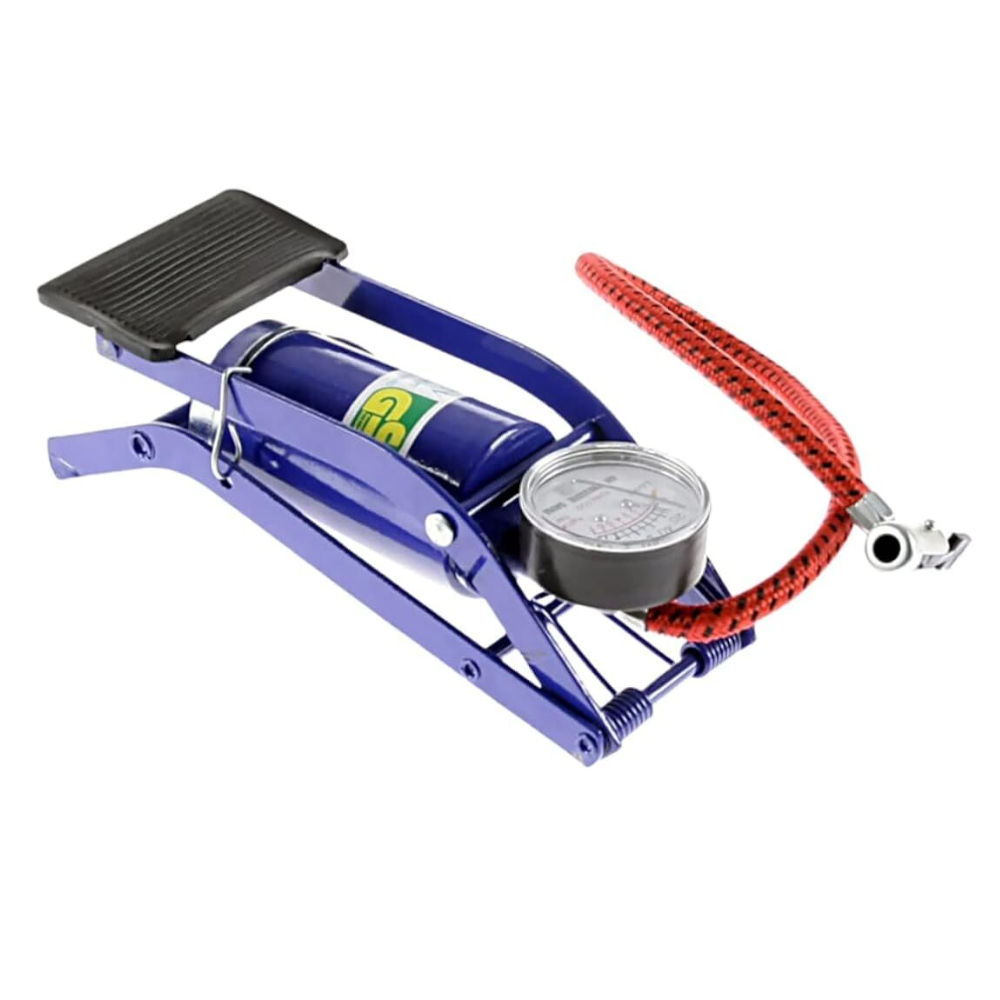 Br Tools Foot Air Pump High Pressure Gauge Tyre Tire Inflator Bed Bike Ball Pumps