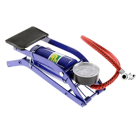 Br Tools Foot Air Pump High Pressure Gauge Tyre Tire Inflator Bed Bike Ball Pumps