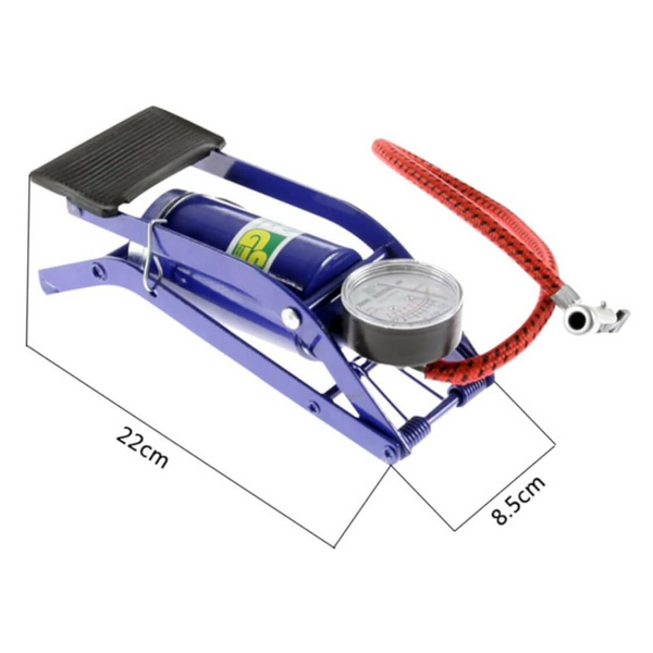 Pumps Br Tools Foot Air Pump High Pressure Gauge Tyre Tire Inflator Bed Bike Ball