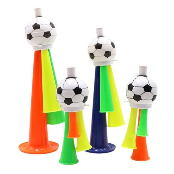 Football Horn For Fans Stadium Cheering Accessories Set Of 3 Sports Toy | Soccer (With Cord) Other Party Supplies