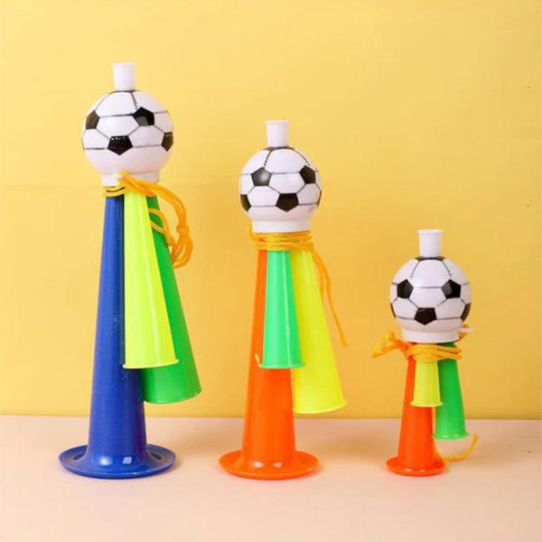 Football Horn For Fans Stadium Cheering Accessories Set Of 3 Sports Toy | Soccer (With Cord) Other Party Supplies