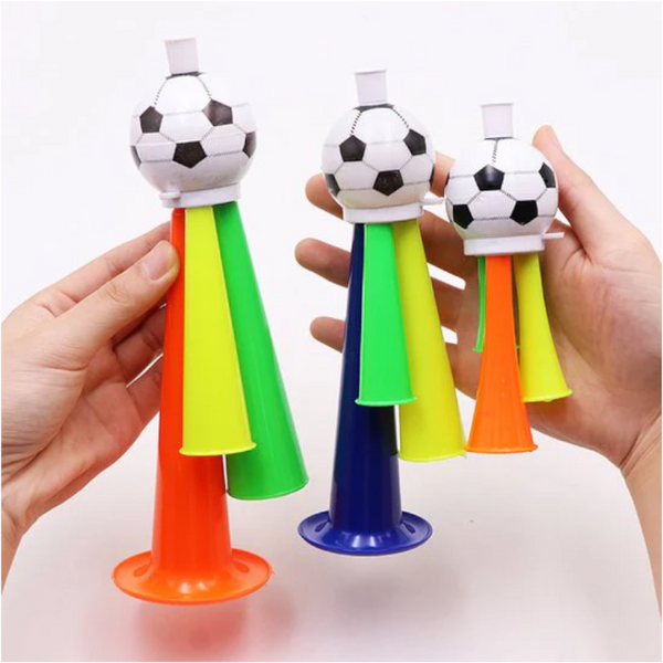Football Horn For Fans Stadium Cheering Accessories Set Of 3 Sports Toy | Soccer (With Cord) Other Party Supplies