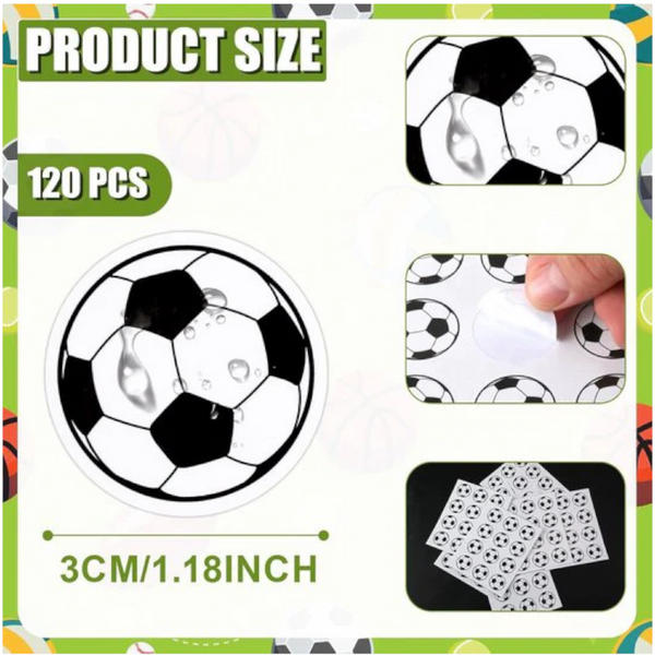 Football Stickers Waterproof Vinyl Suitable For Laptops Bottles Notebooks And Mobile Phones Ideal Gift Players Teams Fans Sports 10 Sheets 120 Pieces