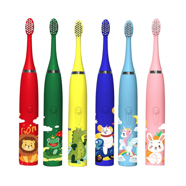 Children Electric Toothbrush Cartoon Pattern Kids Replace Head Ultras Electric Toothbrushes