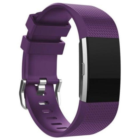 For Fitbit Charge 2 Silicone Bracelet Smart Wristbands Purple Watch Bands
