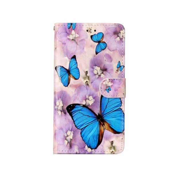 For Huawei P10 Plus Gloss Oil Embossed Purple Butterfly Pattern Horizontal Flip Leather Case With Holder Card Slots Wallet Photo Frame Cases Covers &