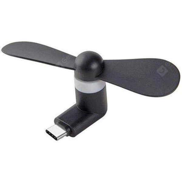 Mini Fan Type C For Power Bank Laptop Pc Ac Charger Hand Black Portable Fans