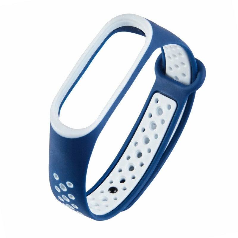 For Xiaomi Mi Band 4 Strap Bracelet Sports Wrist Colorful Wristband Replacement Smart Accessories Dark Blue White