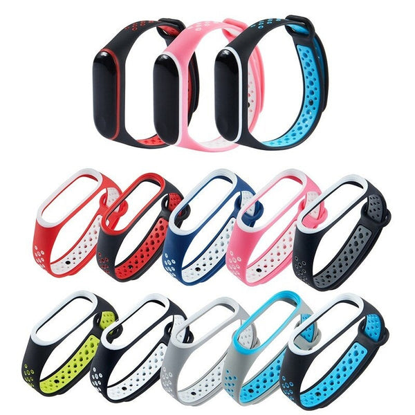 For Xiaomi Mi Band 4 Strap Bracelet Sports Wrist Colorful Wristband Replacement Smart Accessories Dark Blue White